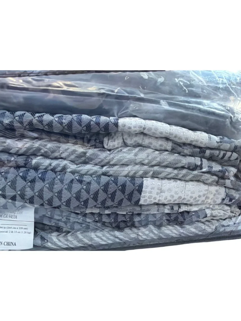 NWT Madison Park Harmony Jacquard 6 Pcs Coverlet Set Navy King/California King